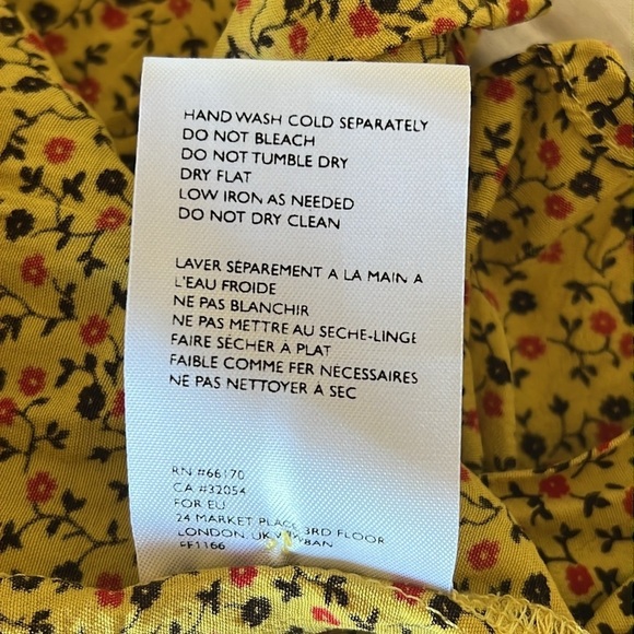 Faithfull The Brand Arrieta Slip Dress buttondown adjustable spaghetti strp sz 6 - Picture 10 of 11